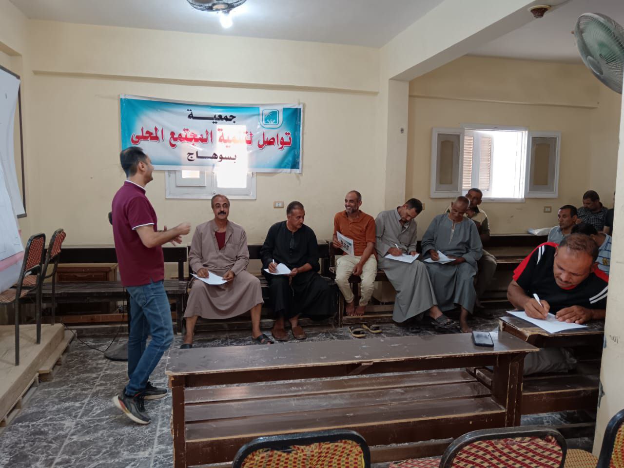 تدريب جمعية تواصل للرجال عن العنف القائم على النوع الاجتماعي 