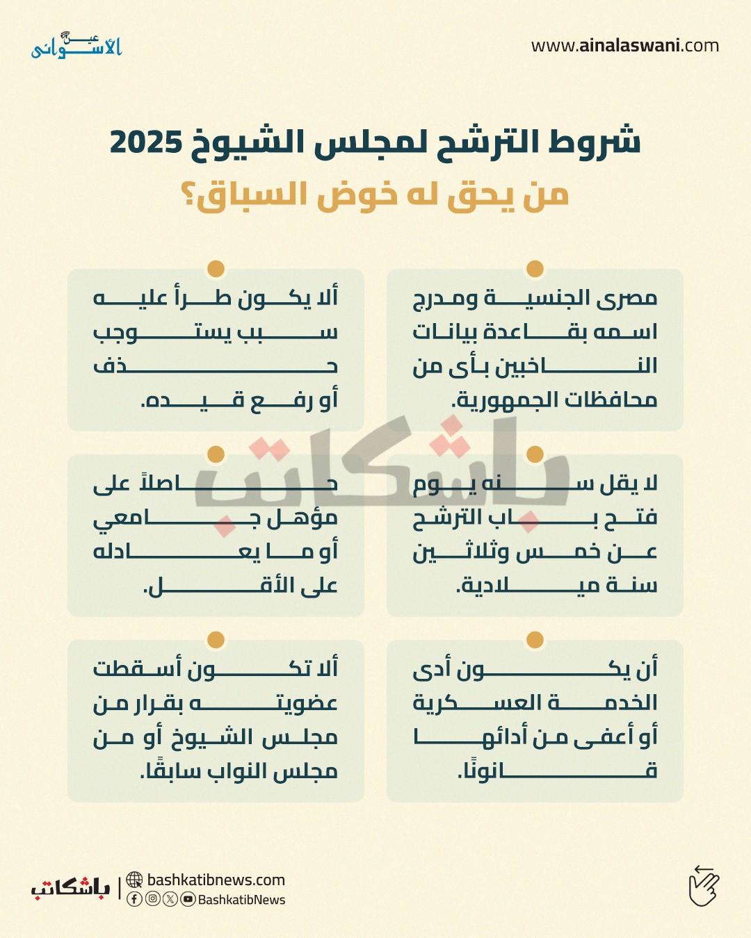 موعد انتخابات مجلس الشيوخ 2025