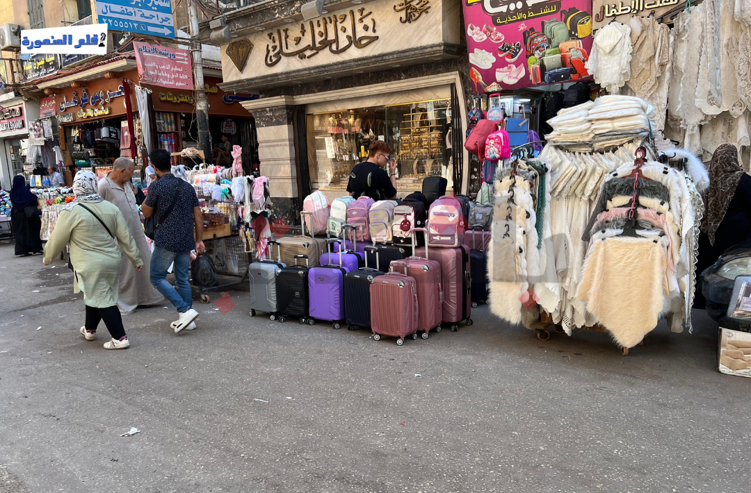 إشغالات شارع السكة الحديد بمدينة المنصورة محافظة الدقهلية