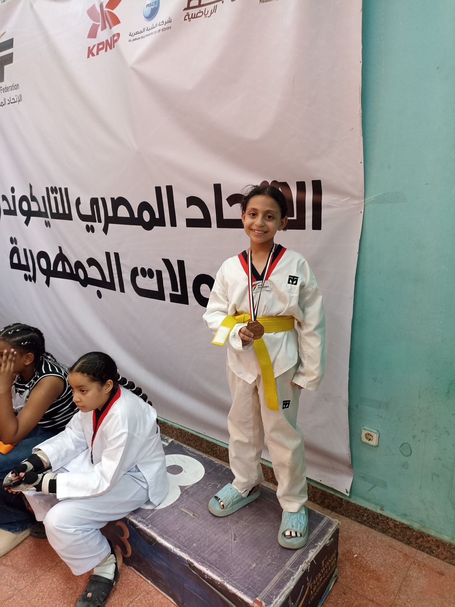 سما إبراهيم لاعبة بطولة الجمهورية للتايكوندو