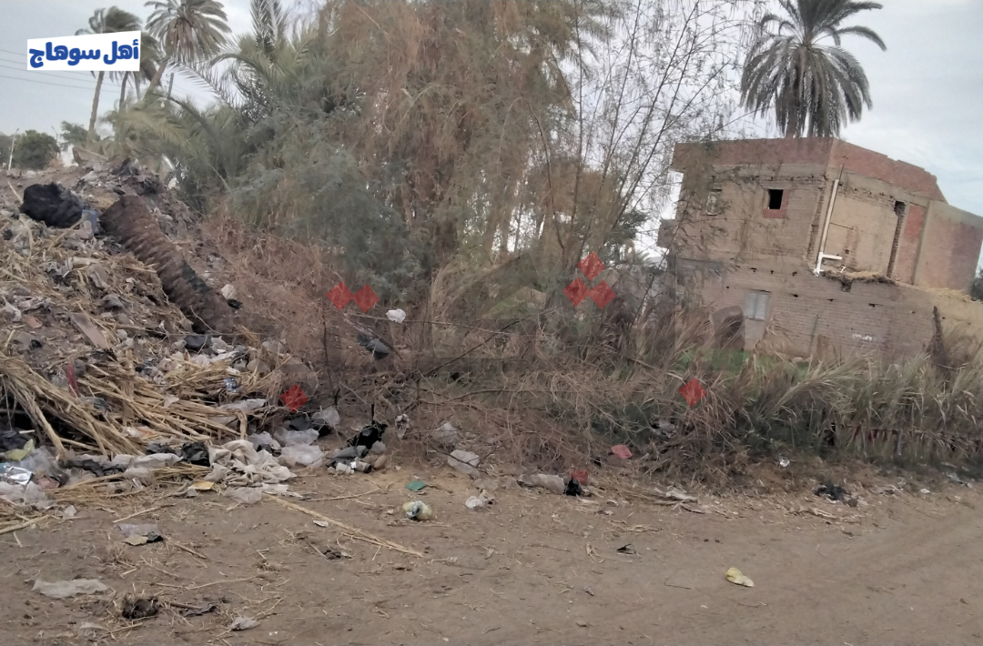 تراكم القمامة في نجع الماسخ بمحافظة سوهاج