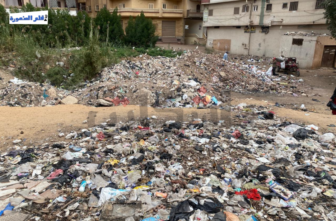 تراكم القمامة قرب مستشفى طلخا