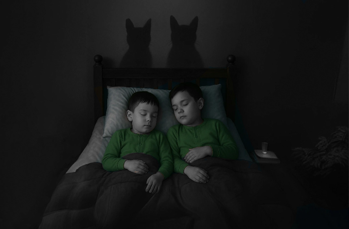 التوأم والقطط