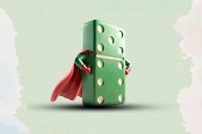 حجر الدومينو الأخضر 