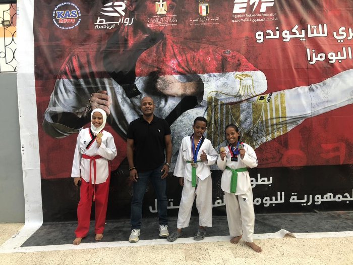 أبطال الجمهورية للتايكوندو بالصعيد: نحلم برفع علم مصر عالميًا