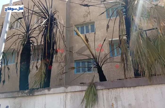 اندلاع حريق بفناء مستشفى الصحة النفسية في سوهاج